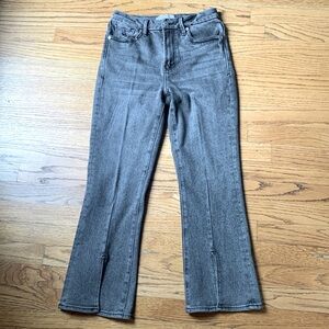 NEW NEVER WORN DEAR JONE HI-RISE KICK FLARE JEAN-Charcoal Grey Size 6